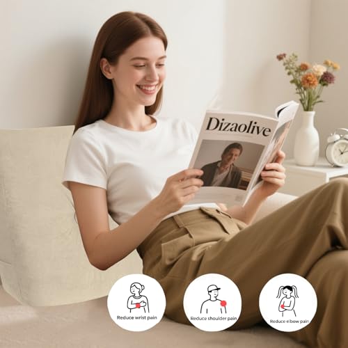 Triangular Bed Wedge Pillow - Ergonomic Backrest Cushion for Reading & Relaxing