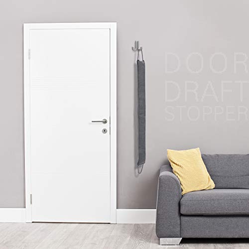 Weighted Under Door Draft Stopper - 32 Inch Noise & Cold Air Blocker