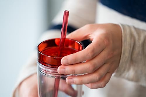 12 Pack Colored Acrylic Tumblers with Lids & Straws - 16oz Double-Wall Reusable Drink Cups