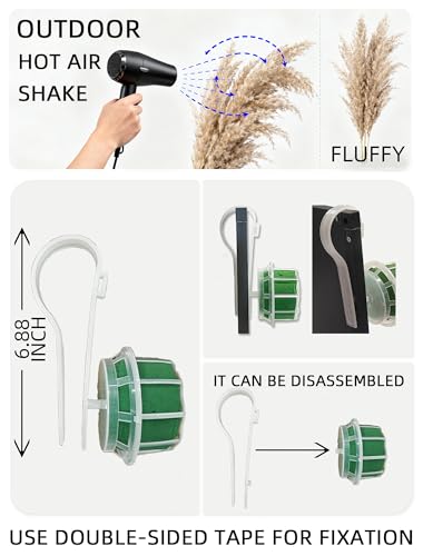 DIY Boho Dried Pampas Grass Wall Decor Kit for Home and Wedding