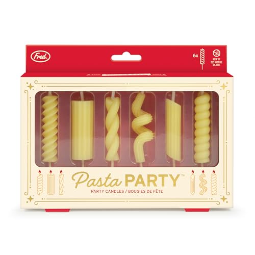 Pasta Party Noodle Candles - Set of 6 Fun Birthday Candles