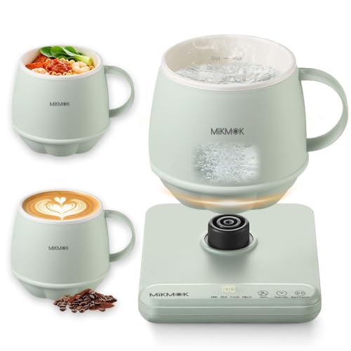 MIKMOK 400ML Electric Mug Warmer with Multi-Function Heating & Boiling