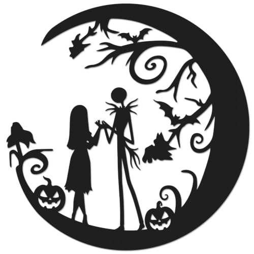 Arosche Black Halloween Christmas Nightmare Metal Wall Art Sign