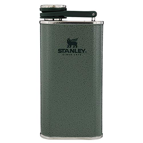 STANLEY Easy Fill 8 oz Flask - Hammertone Green Stainless Steel Leakproof