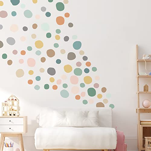 296 Pcs Boho Polka Dot Wall Decals Peel and Stick Vinyl Nursery Decor