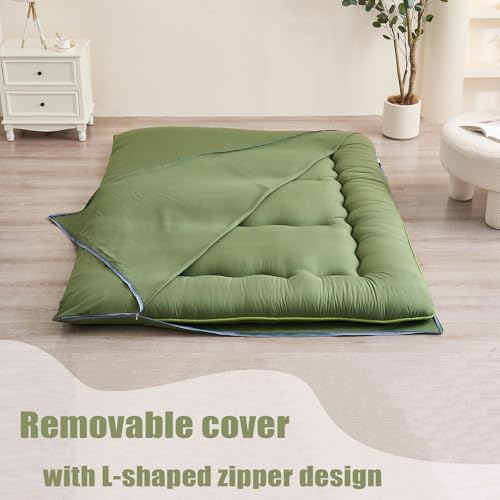 Japanese Floor Futon Mattress - Portable Roll-Up Tatami Sleeping Mat