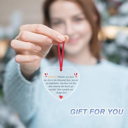 Sobriety Recovery Ornament - Acrylic Christmas Keepsake for Women & Men, Encouraging Gift