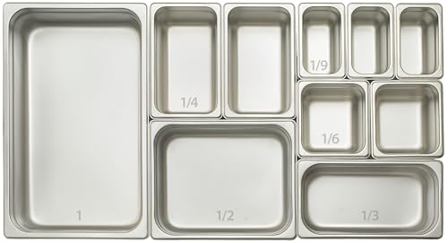 Winco SPJM-302 Anti-Jamming Steam Pan, 1/3 x 2 1/2-Inch, 24-Gauge,Stainless Steel,Medium, 2.5" Deep