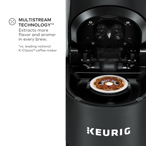 Single Serve Pod Coffee Maker, 4 Brew Sizes & 66oz Removable Reservoir - Black