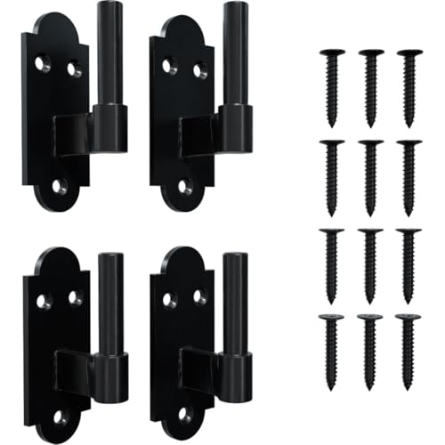 Stainless Steel Shutter Pintel on Plate Kit, 1 1/2-Inch Offset, 2 Pairs