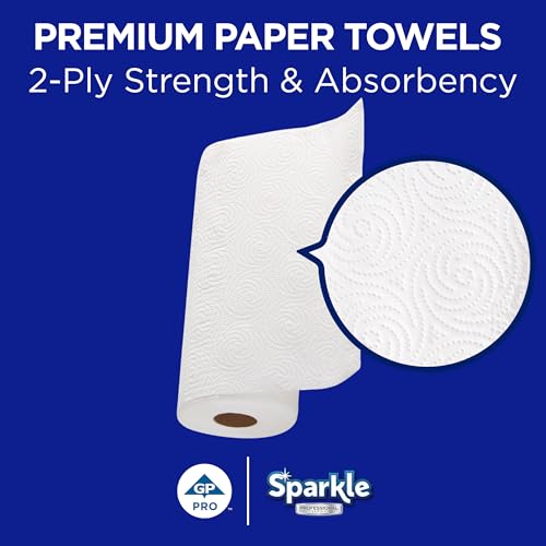 2-Ply Perforated Kitchen Paper Towel Rolls - Individually Wrapped, 30 Pack