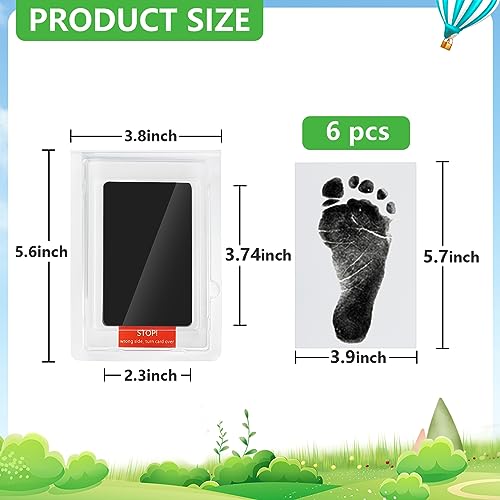 Clean-Touch Inkless Hand and Footprint Kit - 6 Ink Pads & 12 Cards