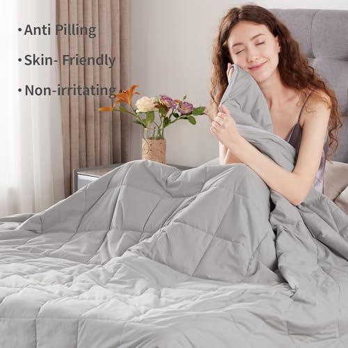 Cooling Weighted Blanket Queen Size 60x80 20lbs - Ultra Soft and Cozy