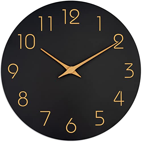 Silent Wall Clock 8 Inch - Non-Ticking Minimalist Modern Battery Operated