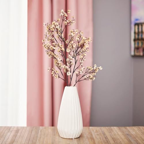 Champagne Baby's Breath Artificial Flowers - Pack of 5 for Home Decor