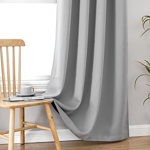 100% Blackout Curtains 2-Panel Set - Thermal Grommet Window Drapes (42 x 63 in)