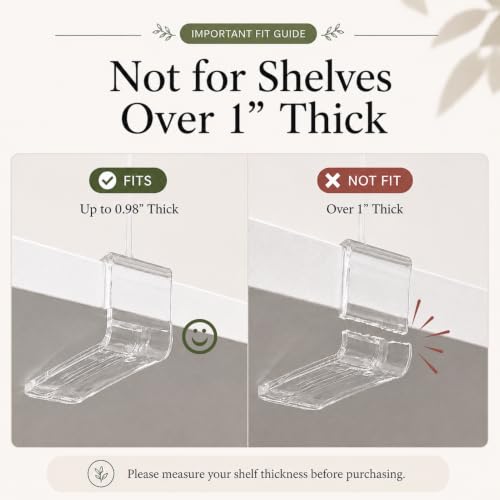 Clear Acrylic Shelf Dividers for Closet Purse and Handbag Storage 8 Pack