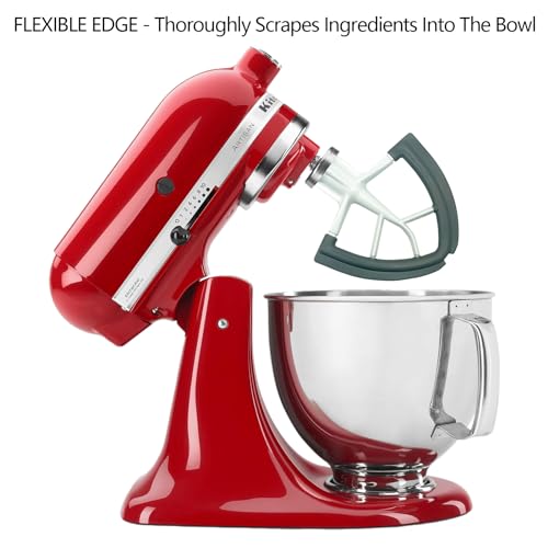 Flex Edge Beater for 4.5/5 QT Tilt-Head Stand Mixers with Silicone Scraper
