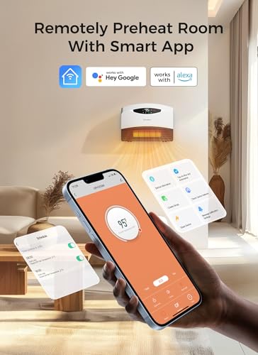 1500W Electric Wall Heater with WiFi Remote Control and Thermostat