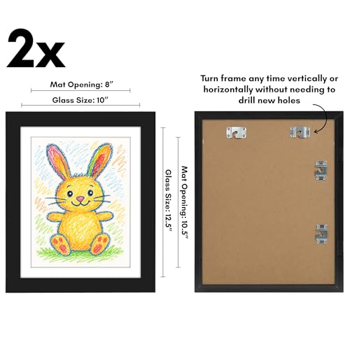 Kids Artwork Frames - 2 Pack Changeable Magnetic Front Loading Wall Display