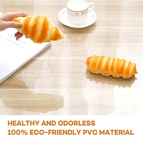 60-Inch Round Clear PVC Table Protector - 1.5mm Thick Heavy Duty Table Cover