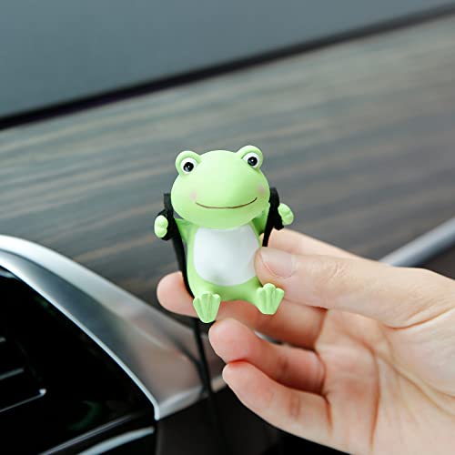 Cute Swinging Frog Car Rear View Mirror Hanging Ornament Interior Decor