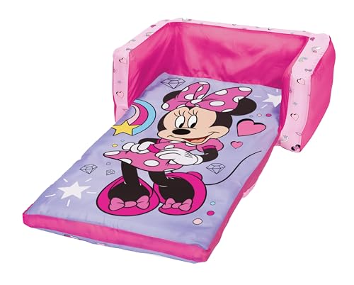 Minnie Mouse Inflatable Sofa Bed for Kids - 2-in-1 Toddler Couch & Nap Mat, Indoor & Outdoor Use
