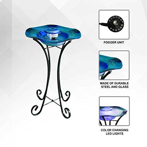 27" LED Mist Floor Fountain with Adjustable Control and Color Lights