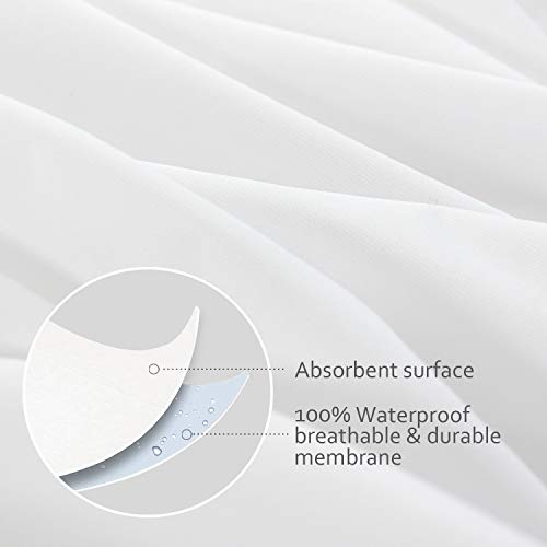 Waterproof Body Pillow Protector 2-Pack, 21" x 55" Zippered Encasement