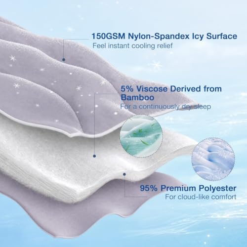 Cooling Comforter Queen Size - Lightweight Bamboo Cooling Blanket