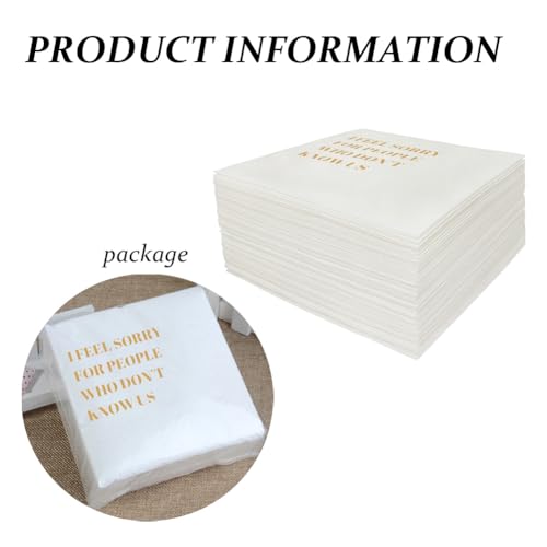 VOWFOO Funny Cocktail Napkins 100Pcs Disposable 4.5 x 4.5