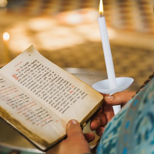 Reusable Plastic Candle Drip Protectors - 50 Pack Bulk Vigil Candle Holders