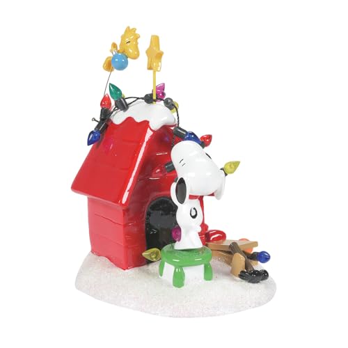 Peanuts Snoopy Dog House Christmas Tabletop Decoration with Woodstock