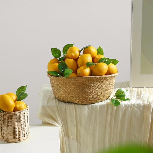 12PCS Realistic Artificial Lemons for Home & Kitchen Decor