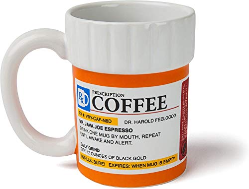 BigMouth Inc. Prescription Coffee Mug 12oz - Funny Pharmacy Gift for Doctors