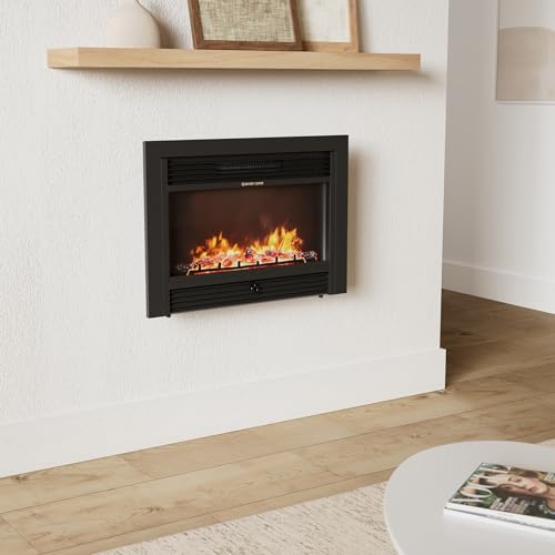 28.5-Inch Electric Fireplace Insert Wall Recessed Freestanding Heater