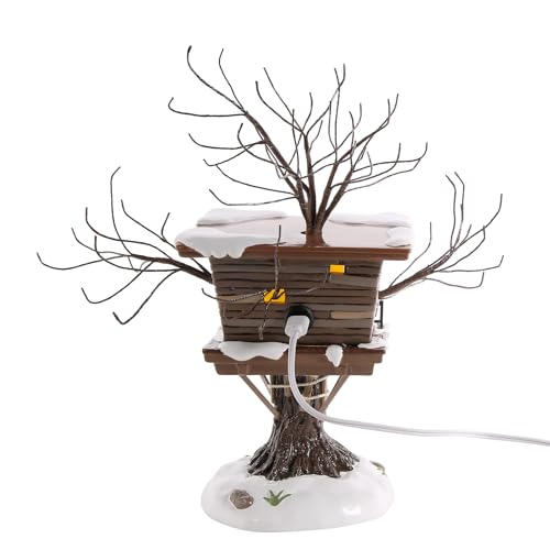 Light Up Snow Village Tree House Building - 10.4-Inch Holiday Decor