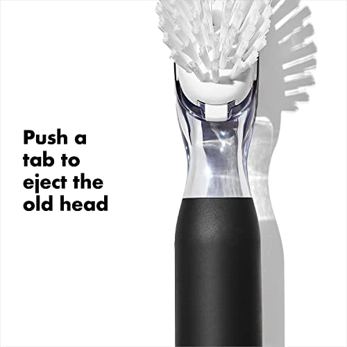 Soap Dispensing Dish Brush Refills with Built-In Scraper - 2 Pack