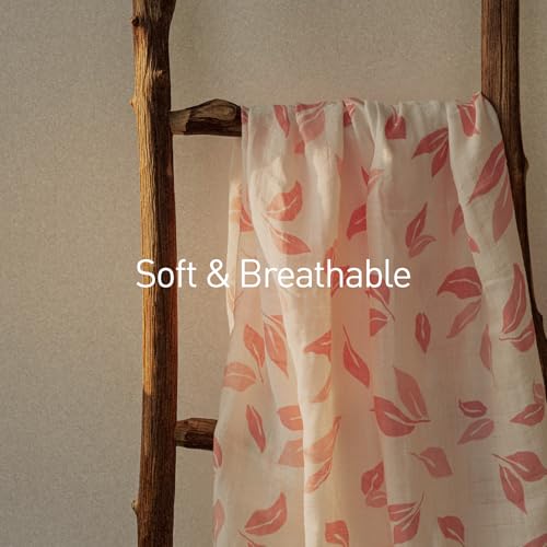 Muslin Swaddle Blankets 4-Pack - Soft Bamboo Cotton Newborn Blankets (35" x 40")