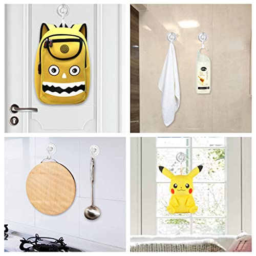 Heavy Duty Suction Cup Wreath Hangers - 2 Pack Clear Window Glass Hooks