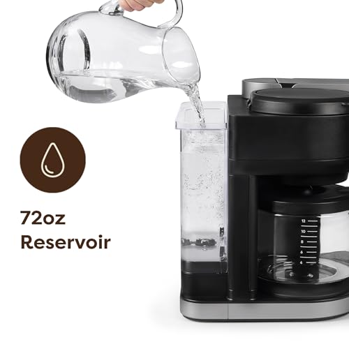 Hot & Iced Single Serve & 12-Cup Carafe Coffee Maker with 72oz Reservoir