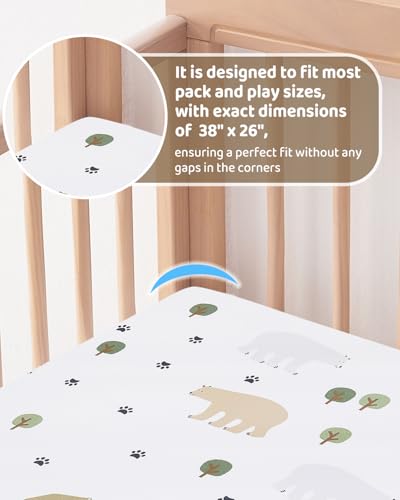 Pack and Play Mattress 38" x 26" - Waterproof & Washable Portable Playard Pad