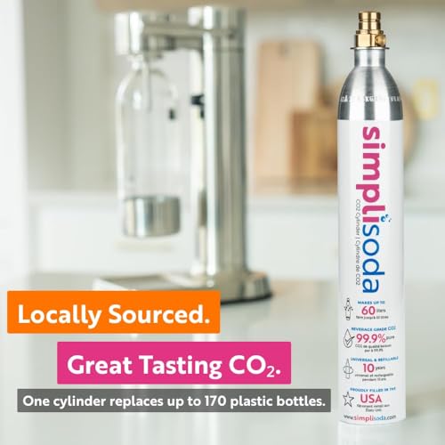 60L CO2 Canister Cylinders for Quick Connect Soda Makers - 3 Pack