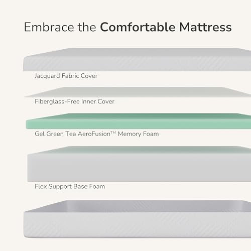 8-Inch Twin Memory Foam Mattress - Cooling Gel Medium Firm Bed in a Box