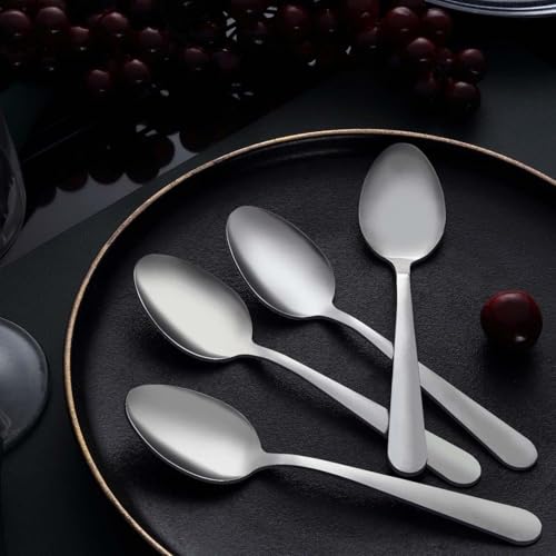 24-Piece Stainless Steel Dinner Spoon Set - 6.7 Inch Mirror Polished Spoons