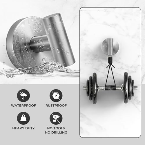 Heavy Duty Suction Cup Towel Hooks - 4 Pack Stainless Steel Shower Hooks