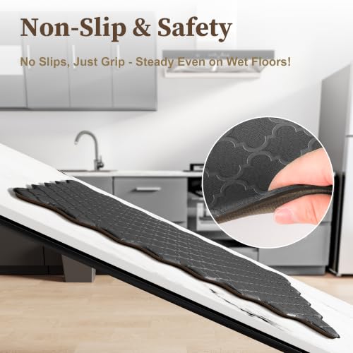 Anti-Fatigue Kitchen Floor Mats (2-Piece Set) - Scalloped Waterproof Rugs