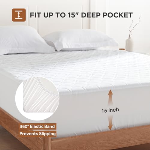 Heated Mattress Pad Full Size - Electric Bed Warmer with 9 Heat Settings, Auto Shut-Off, Fast Heating