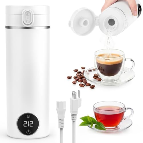 Portable Electric Travel Kettle, 15oz Stainless Steel Hot Water Boiler
