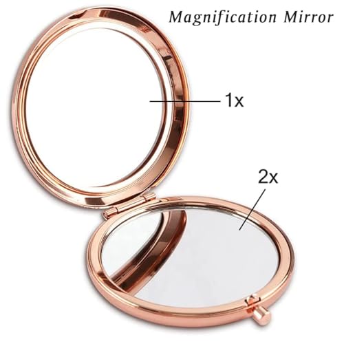 Daricano Mothers and Son Personalized Compact Mirror - 2.5in Engraved Gift for Mom, Birthday, Mother’s Day